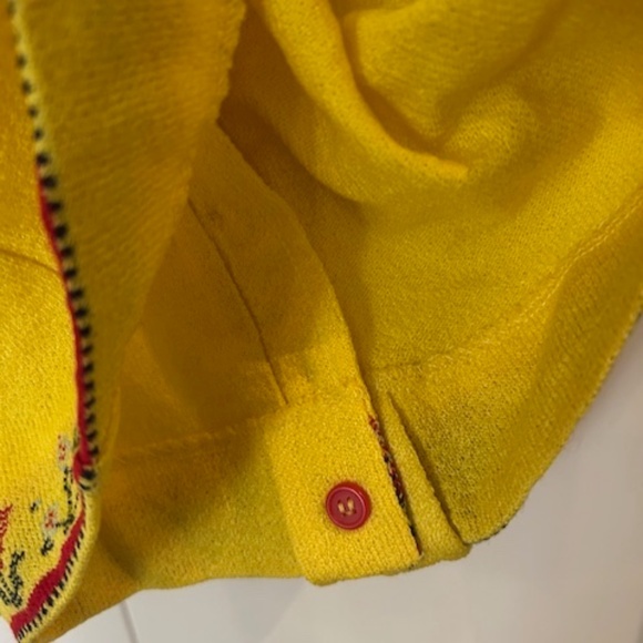 Vtg Handmade Yellow Shirt, Sz XS - Picture 5 of 5